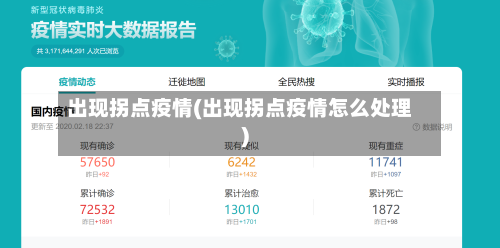 出现拐点疫情(出现拐点疫情怎么处理)
