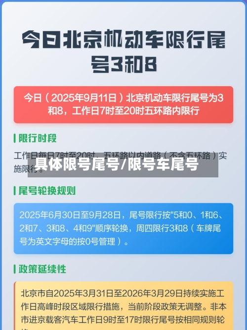 具体限号尾号/限号车尾号