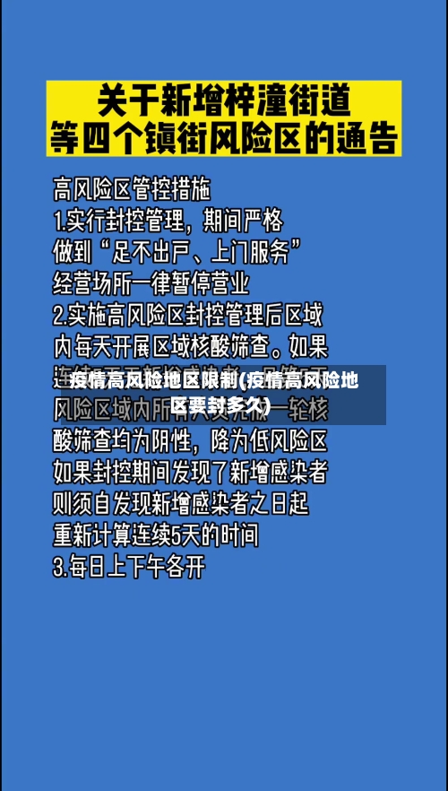 疫情高风险地区限制(疫情高风险地区要封多久)