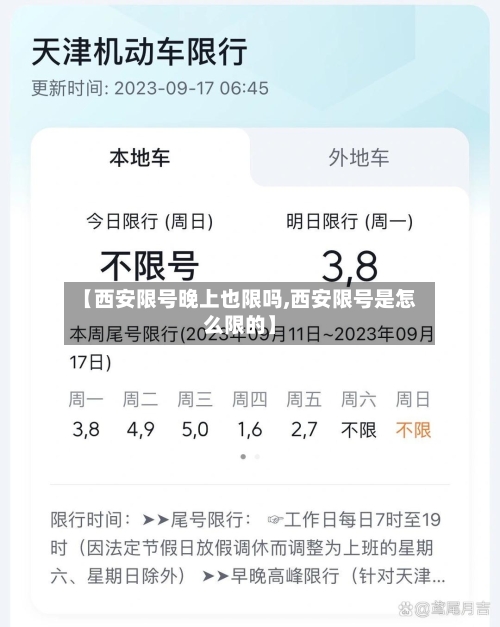 【西安限号晚上也限吗,西安限号是怎么限的】