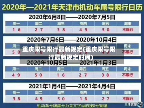重庆限号限行最新规定(重庆限号限行最新规定时间)
