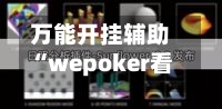 万能开挂辅助“wepoker看牌辅助器”(作弊)辅助透视教程