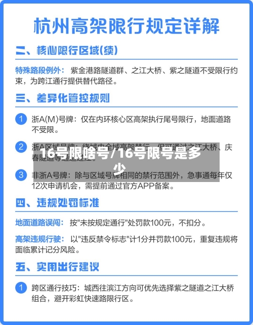 16号限啥号/16号限号是多少