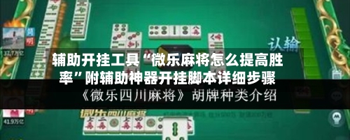 辅助开挂工具“微乐麻将怎么提高胜率”附辅助神器开挂脚本详细步骤