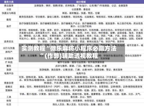 实测教程“微乐麻将小程序必赢方法”(作弊)辅助透视教程