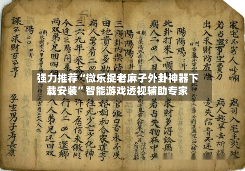 强力推荐“微乐捉老麻子外卦神器下载安装”智能游戏透视辅助专家