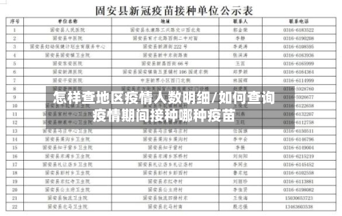 怎样查地区疫情人数明细/如何查询疫情期间接种哪种疫苗