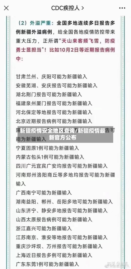新疆疫情安全地区查询/新疆疫情最新官方公布