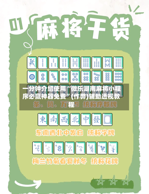 一分钟介绍使用“微乐湖南麻将小程序必赢神器免费”(作弊)辅助透视教程