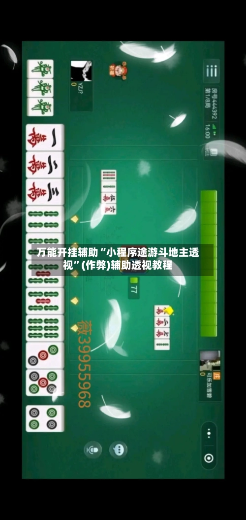 万能开挂辅助“小程序途游斗地主透视”(作弊)辅助透视教程