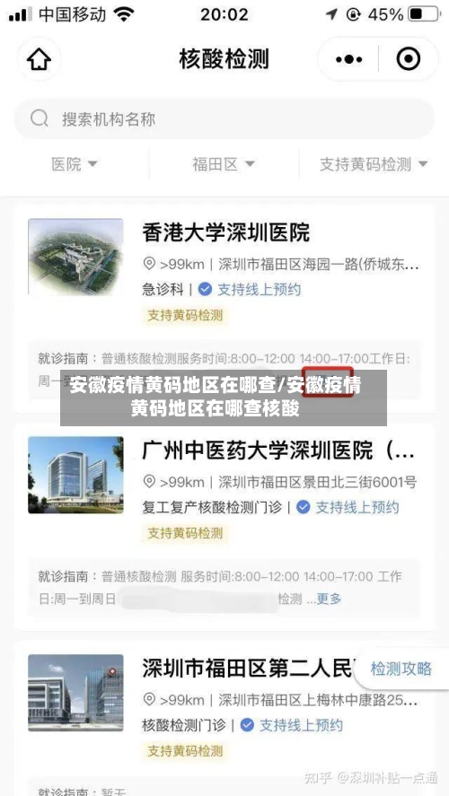 安徽疫情黄码地区在哪查/安徽疫情黄码地区在哪查核酸