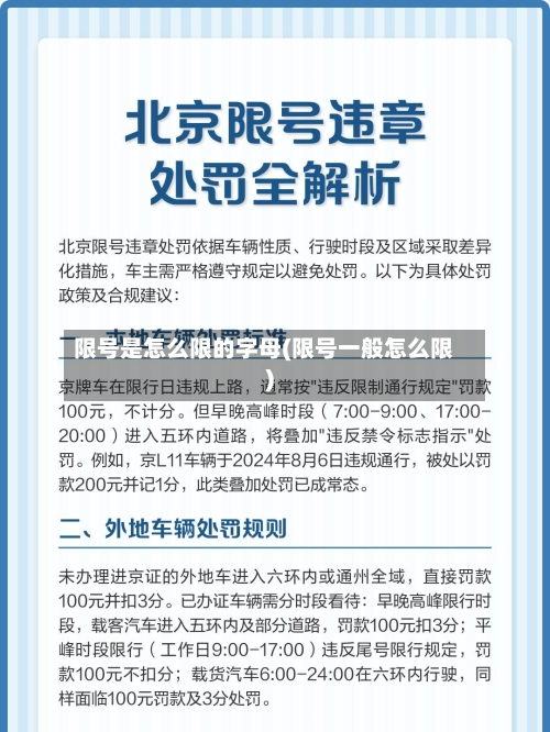 限号是怎么限的字母(限号一般怎么限)