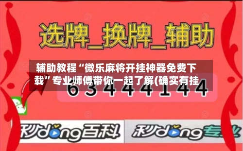 辅助教程“微乐麻将开挂神器免费下载”专业师傅带你一起了解(确实有挂