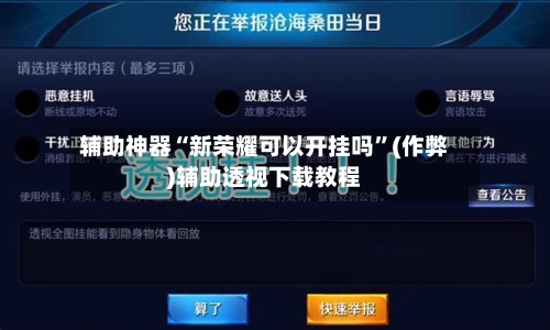 辅助神器“新荣耀可以开挂吗”(作弊)辅助透视下载教程