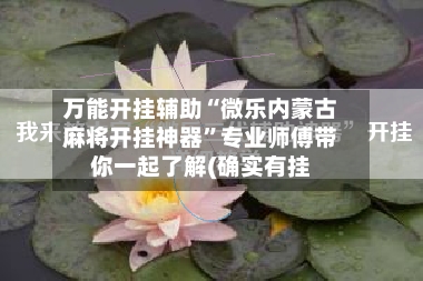 万能开挂辅助“微乐内蒙古麻将开挂神器”专业师傅带你一起了解(确实有挂