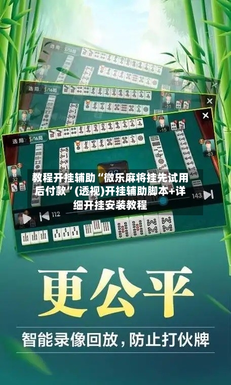 教程开挂辅助“微乐麻将挂先试用后付款”(透视)开挂辅助脚本+详细开挂安装教程