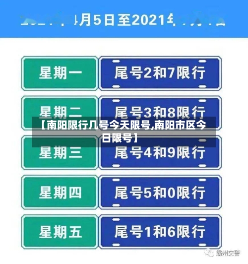 【南阳限行几号今天限号,南阳市区今日限号】