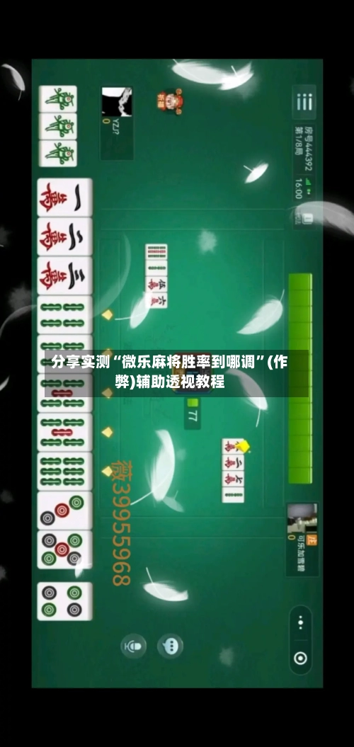 分享实测“微乐麻将胜率到哪调”(作弊)辅助透视教程