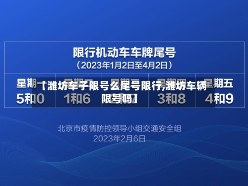 【潍坊车子限号么尾号限行,潍坊车辆限号吗】