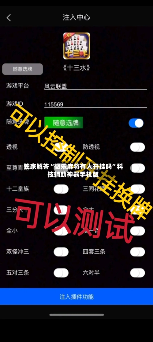 独家解答“微乐麻将有人开挂吗”科技辅助神器手机版