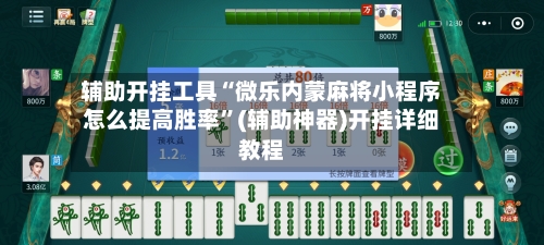 辅助开挂工具“微乐内蒙麻将小程序怎么提高胜率”(辅助神器)开挂详细教程